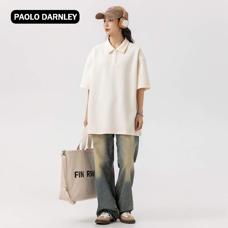 Paolo Darnley藏青Polo红标刺绣