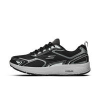 斯凯奇（Skechers）男士跑步鞋轻便透气运动鞋缓震软底网面休闲鞋 BKGY黑色/灰色 42