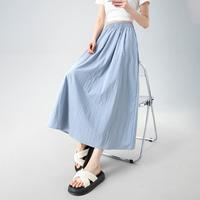 2024秋季时尚薄款舒适宽松长裙子女式日系山本裙伞裙半截裙
