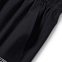 鸿星尔克儿童夏季男童运动休闲长裤舒适运动裤女薄款梭织长裤 正黑 120