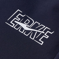 鸿星尔克儿童夏季男童运动休闲长裤舒适运动裤女薄款梭织长裤 蓝黑色 110