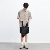 太平鸟男装【京东独家】半拉链polo衫男宽松翻领 卡其(宽松) S