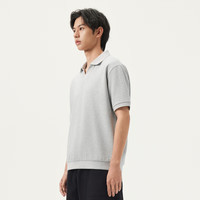  gxgjeans 简约格纹肌理 男士短袖POLO衫