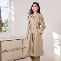 香影 X.YING【2024春装】英伦风高级感风衣单排扣休闲中长款垂坠感外套