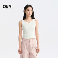 森马(Semir)背心女短款针织内搭显高女士24夏紧身纯色上衣气质