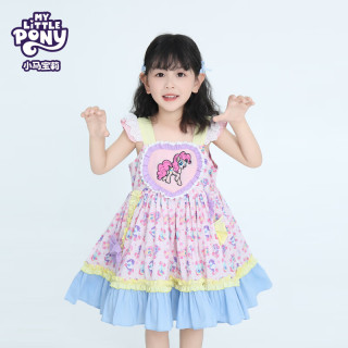 MY LITTLE PONY（小马宝莉）25年女童宝宝时尚可爱公主风lolita公主长裙裙子 藕粉色 140