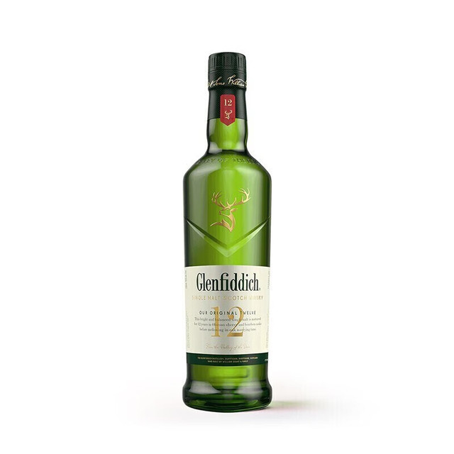 Glenfiddich 12年 苏格兰 &单一麦芽威士忌 700ml 裸瓶 & 进口洋酒 &  618