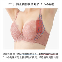 诗萝涵朵MCP内衣集中聚拢侧收副乳防外扩美背性感可爱蕾丝文胸女 GG-淡灰色 B75