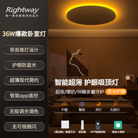 RIGHTWAY 卧室灯 led吸顶灯 圆形灯具 36w 背面夜灯-40cm