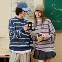 gxg.jeans男装针织衫2024年秋季套头毛衣圆领线衫装【1978系列】 藏青条 2XL 185