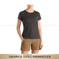 始祖鸟(ARC'TERYX)纯色舒适圆领短袖 T恤 女款 黑灰色 黑灰色 S
