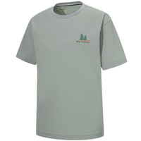 可隆男运动户外图案印花梭织短袖T恤上衣KOLONSPORT韩国 炭黑色CHA 105