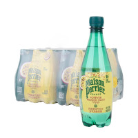 巴黎水 perrier 百香果柠檬天然矿泉水气泡水500ml*24瓶