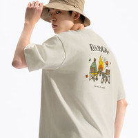 Reebok锐步24男女同款卡通印花运动休闲百搭短袖T恤 L