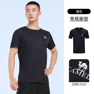CAMEL骆驼速干t恤男女夏季短袖运动跑步上衣透气吸汗圆领T恤