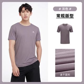 CAMEL骆驼速干t恤男女夏季短袖运动跑步上衣透气吸汗圆领T恤