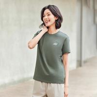 斯凯奇 夏季绣花女式t恤纯棉短袖t恤衫女高级感运动t