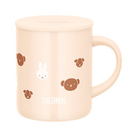 膳魔师(THERMOS)保温杯咖啡办公马克杯可爱水杯JDG-351B奶茶色350ml
