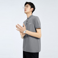 【钜惠】太平鸟男装奥莱夏季凉感polo衫男商务t恤休闲短袖 XXL 灰色1(修身)