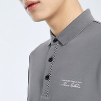 【钜惠】太平鸟男装奥莱夏季凉感polo衫男商务t恤休闲短袖 XL 黑色1(修身)