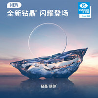 essilor/依视路 防蓝光 近视眼镜 钛合金镜腿眼镜架 银色 1.60