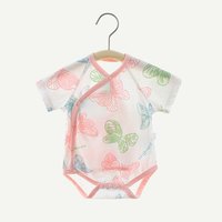 艾咪艾咪婴儿包屁衣夏季薄款新生儿衣服韩版纯棉无骨婴幼儿连体衣三角哈衣 蝴蝶短袖包屁衣 80cm （偏小一码 拍大）