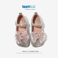 天美意（TEENMIX）天美意女童鞋子2024春秋季水晶演出单鞋小童公主鞋儿童小皮鞋 粉色 37 内长231mm