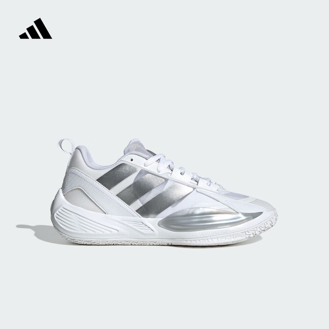 adidas XENOBURST透气缓震回弹团队款实战篮球鞋男子阿迪达斯白色/金属