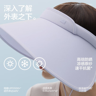 蕉内凉皮3系女士防晒空顶贝壳帽大帽檐防紫外线显脸小凉感速干可折叠