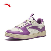 安踏(ANTA)元启小街顽运动板鞋女鞋新年红色平地低帮运动鞋男士运动鞋 【女款】白/紫 38.5 (女款)