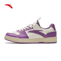 安踏（ANTA）元启小街顽运动板鞋女鞋新年红色平地低帮运动鞋男士运动鞋 【女款】白/紫 39 （女款）