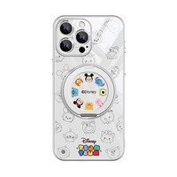 迪士尼（Disney）油画米奇米妮苹果手机壳带磁吸旋转支架一体支点壳可MagSafe无线充卡通唐老鸭适用女款保护套 【玫瑰粉】迪士尼-ZBL604G孔位 iPhone15Plus