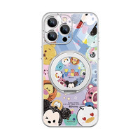 迪士尼（Disney）创意Q版史迪奇苹果磁吸手机壳自带旋转支架一体支点壳可MagSafe无线充卡通风适用于女款保护套 【玫瑰粉】迪士尼-ZBL601G孔位B 华为Mate70