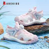 ABCKIDS ABC KIDS童鞋2025夏季镂空舒适透气轻便男女童运动休闲凉鞋 本白/嫩粉 29 码内长18.9