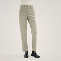 simple piecesSPS法棍裤春秋时尚显瘦裤子女小个子九分裤 卡其色/身高153-164 82-85（90斤以下）