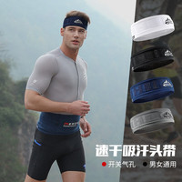 IandFeeling空顶帽男女专业户外跑步登山夏季遮阳防晒运动透气吸汗速干头带 黛蓝头带
