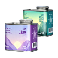 DGTOP 浅烘手冲咖啡豆 瑰夏+耶加雪菲100gX2罐（7天内新鲜烘焙）