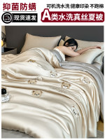 無印良品 无印良品夏季凉感冰丝夏凉被四件套可机洗夏被宿舍空调被单人被芯