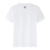 七匹狼短袖T恤圆领纯棉吸湿透气休闲时尚简约男士上装上衣t恤衫 803(本白) 常规 3XL /185/100A