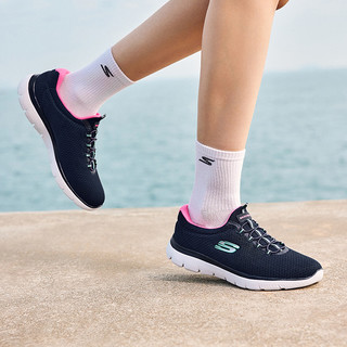 SKECHERS 斯凯奇 男女款一脚蹬轻便缓震运动休闲鞋