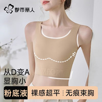 都市丽人 COSMO LADY大胸显小显瘦纸片内衣束胸夏季轻薄粉底液隐形背心文胸