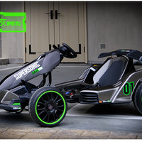 萨玛特 儿童电动卡丁车可坐大人网红漂移车男女宝宝小孩带遥控电瓶童车 烤漆灰:超威12v10a续航10小时