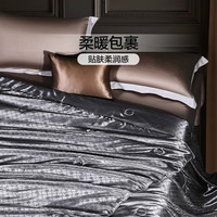 富安娜 FUANNA100%蚕丝被子母被A类抑菌冬季被芯 双人二合一冬被7.8斤203*229cm A类100%蚕丝-轻奢提花 双人被1.5/1.8米(被芯203*229cm)