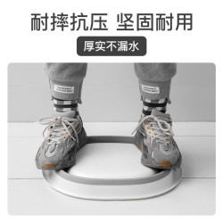 婆青 可折叠脸盆家用宿舍塑料盆大号便携式旅行 蓝白色大号