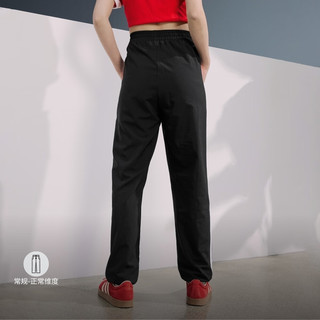 adidas款速干凉爽休闲束脚运动裤男女春季阿迪达斯 黑色/白色   XS