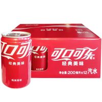 可口可乐 Coca-Cola 含糖可乐200ml*12罐