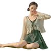 莫代尔泳衣女夏纯欲连体保守罩衫两件套显瘦遮肚高级性感泡温泉沙滩泳装
