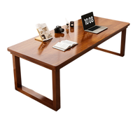 米客米家实木书桌家用现代简约办公桌电脑桌卧室学习桌小户型写字桌子 【实木生态板】胡桃色120*60cm
