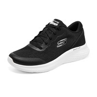 斯凯奇（Skechers）轻奇跑步鞋男女子舒适运动鞋旅游户外减震休闲鞋 黑色/白色/BKW 37.5