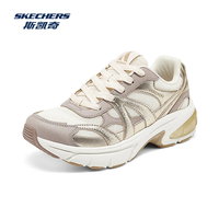 斯凯奇（Skechers）月影鞋2025春老爹鞋银色轻便透气舒适时尚运动鞋 女款-玫瑰金/RSGD-177357 39